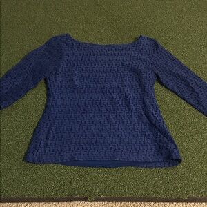 Banana Republic Elegant Blue Textured Top